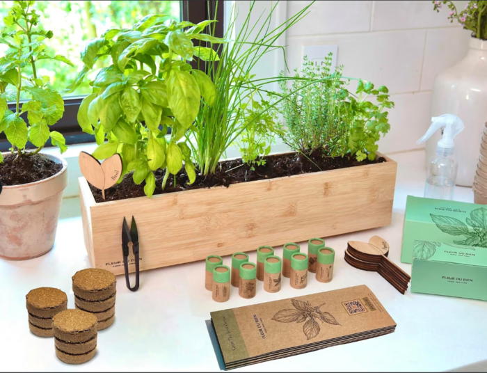 These kits come complete with everything she needs to grow her favorite herbs right in the comfort of her home